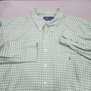 Ralph Lauren Shirt Mens 3XB Green Check Classic Fit Button Down